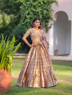 Gilded Orchid Dynasty Silk Bridal Ensemble