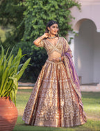 Gilded Orchid Dynasty Silk Bridal Ensemble