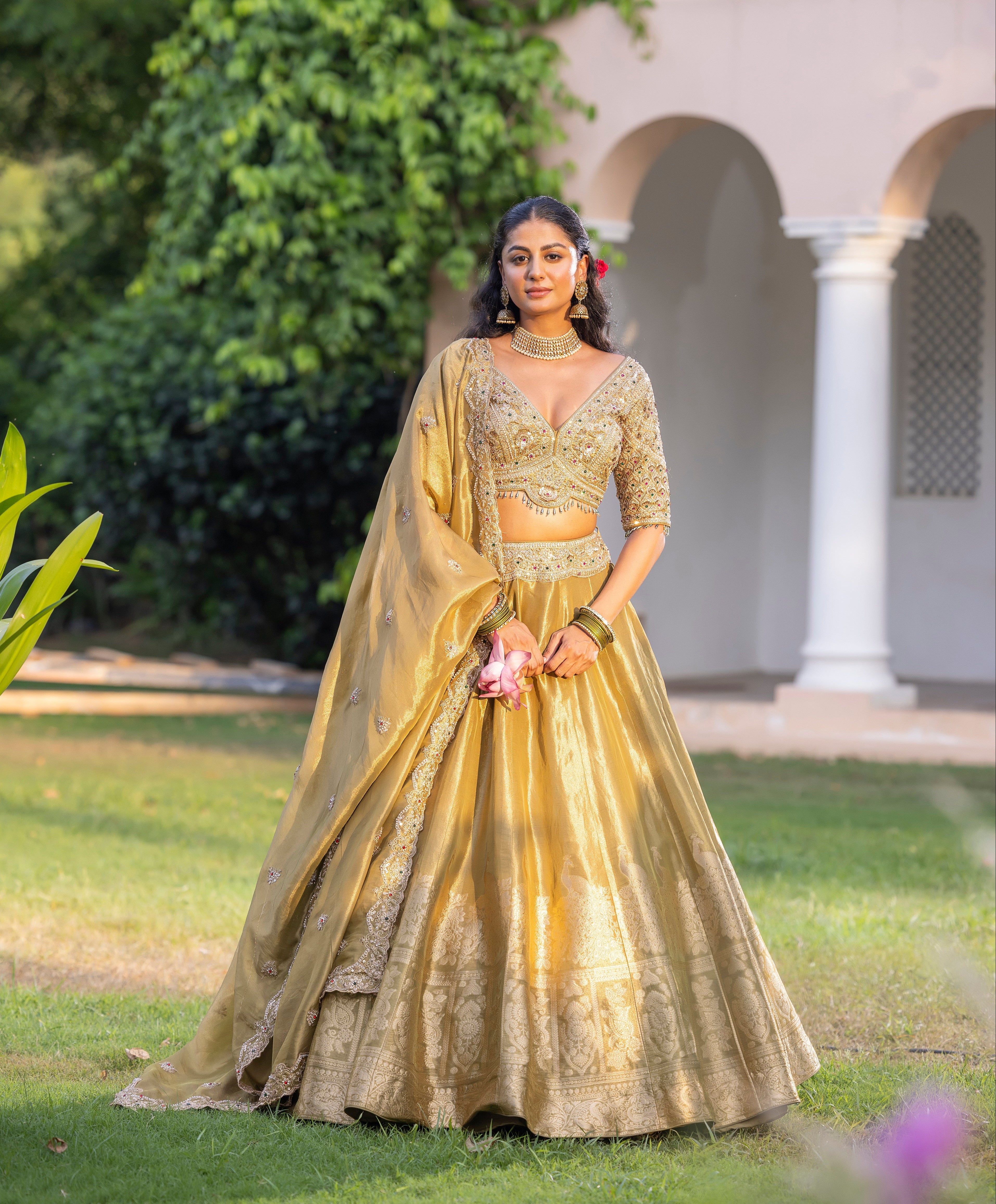 Opulent Sunlit Sovereign Couture Lehenga