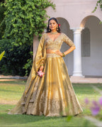 Opulent Sunlit Sovereign Couture Lehenga