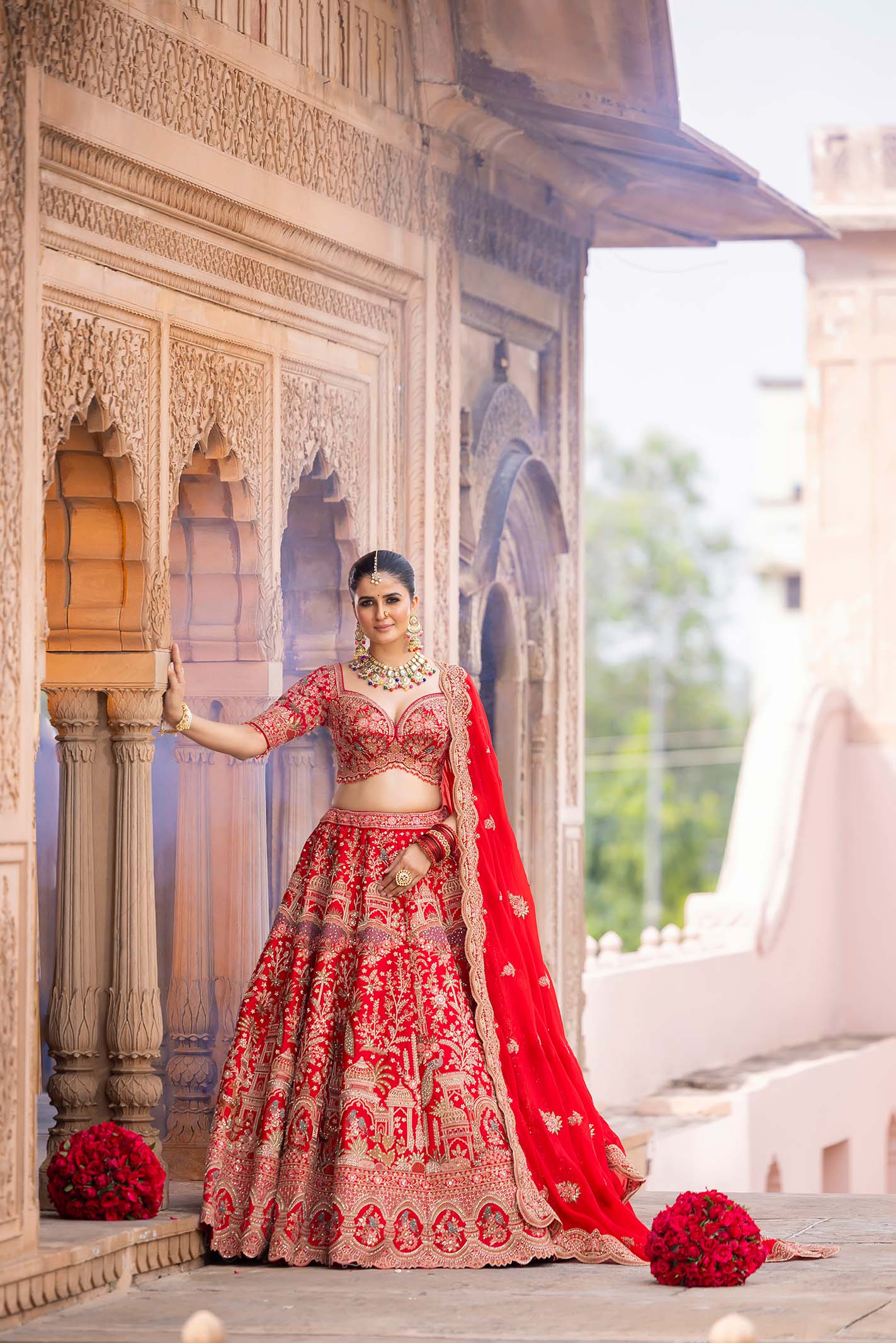 Ruby Blossom Majesty Bridal Lehenga