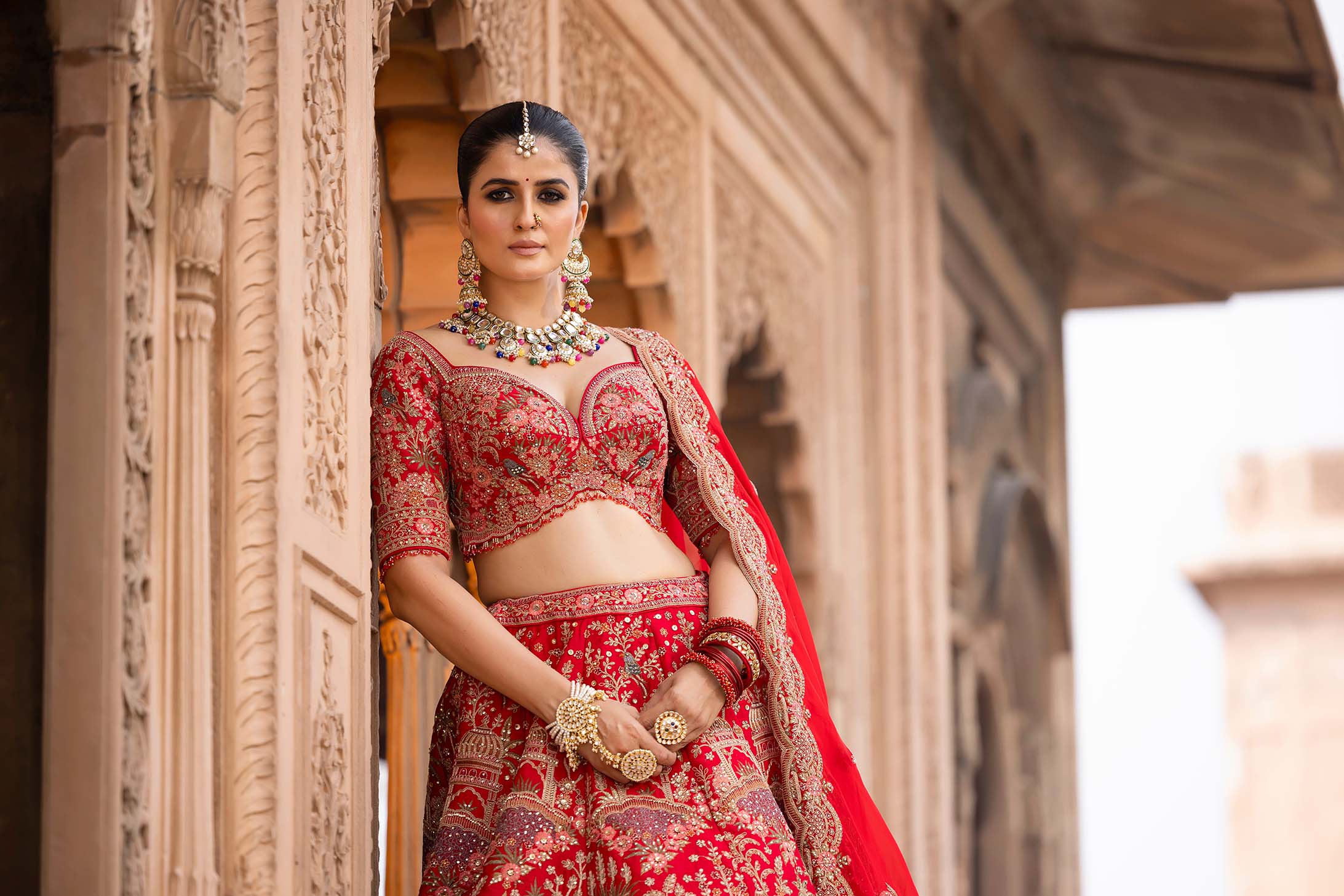 Ruby Blossom Majesty Bridal Lehenga