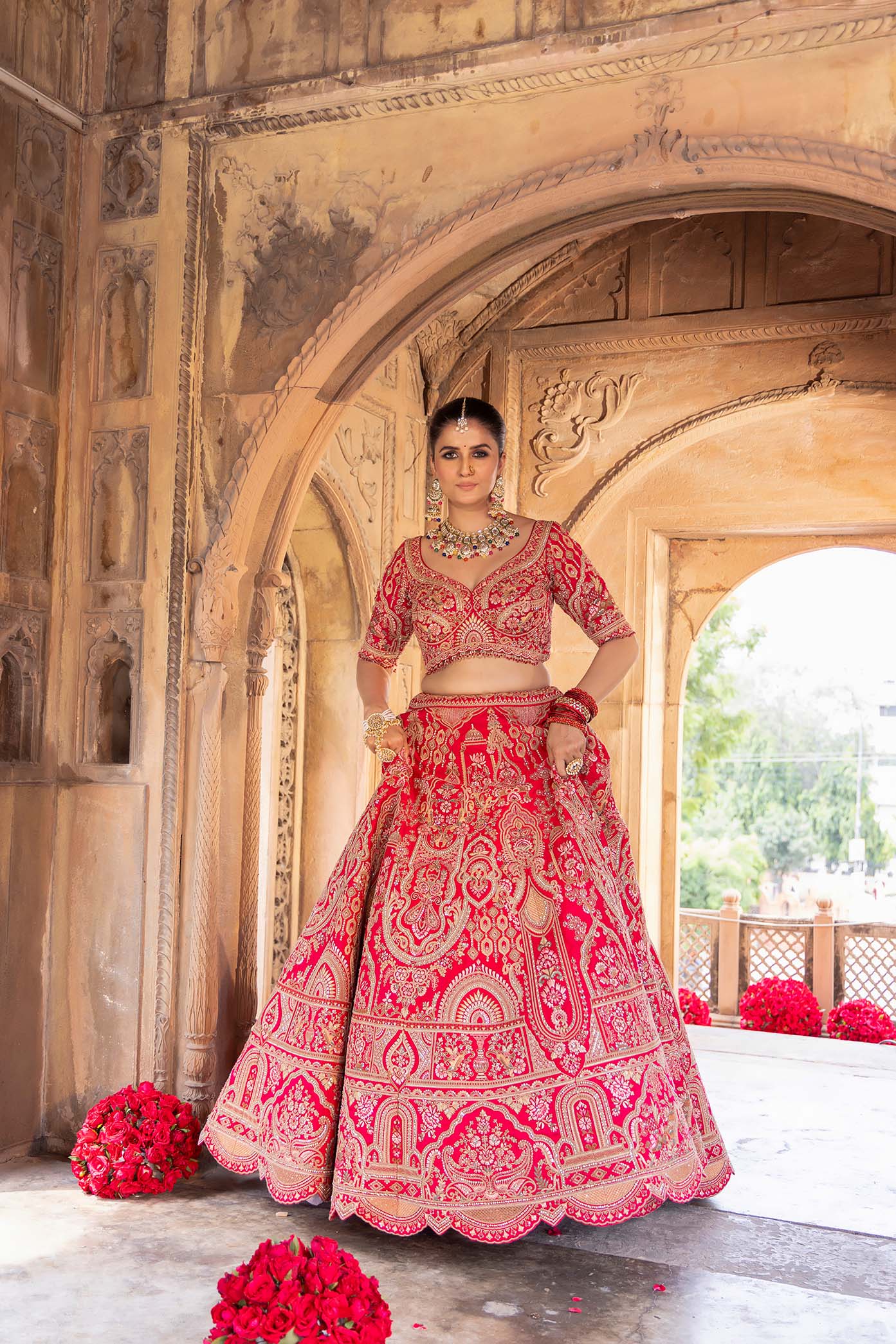 Rani Mahal Grandeur Zardosi Wedding Ensemble