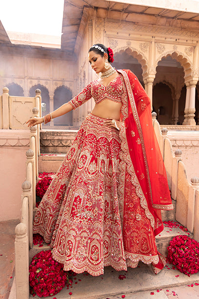Radiant Red Bridal Lehenga