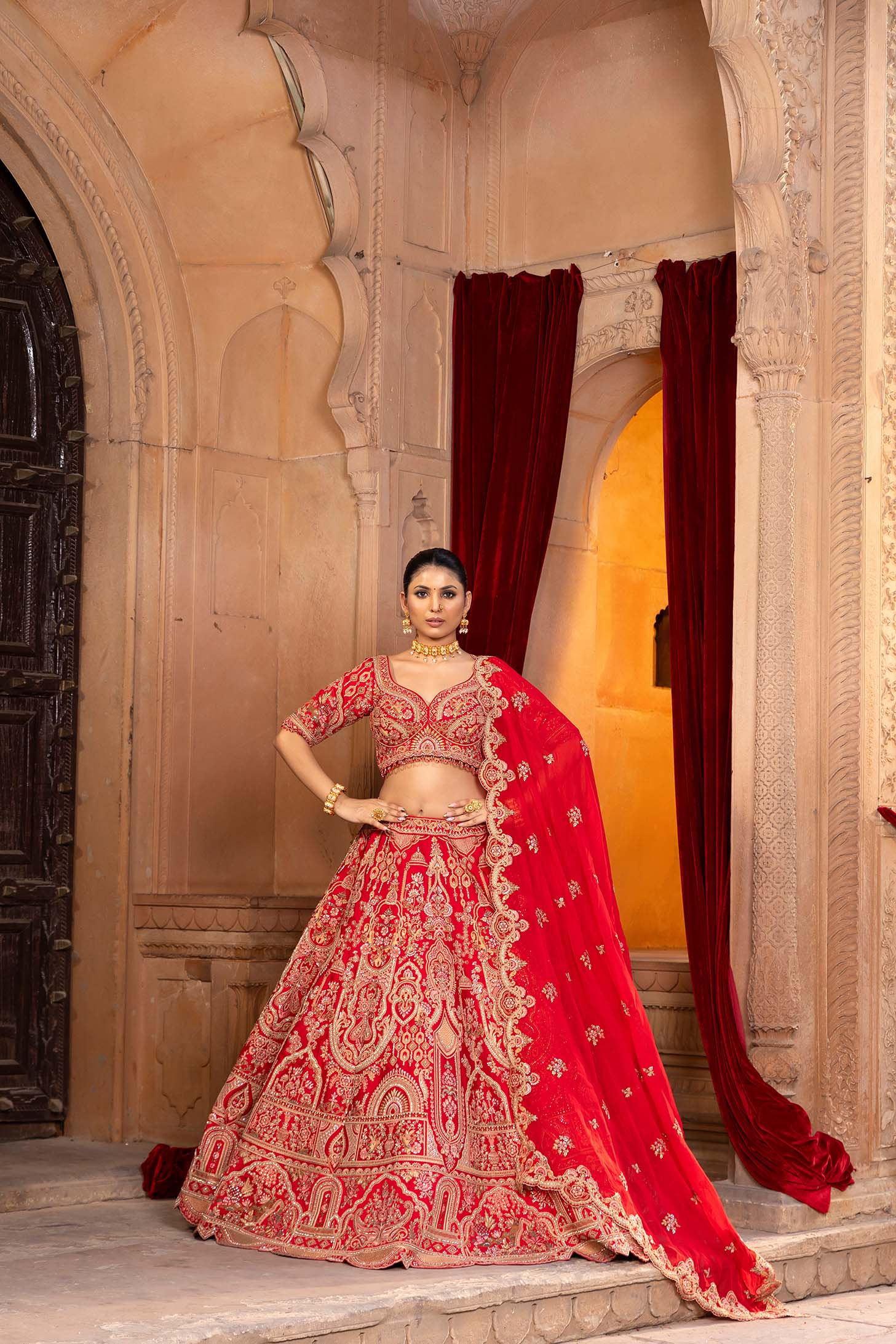 Ruby Opulence Royale Bridal Lehenga