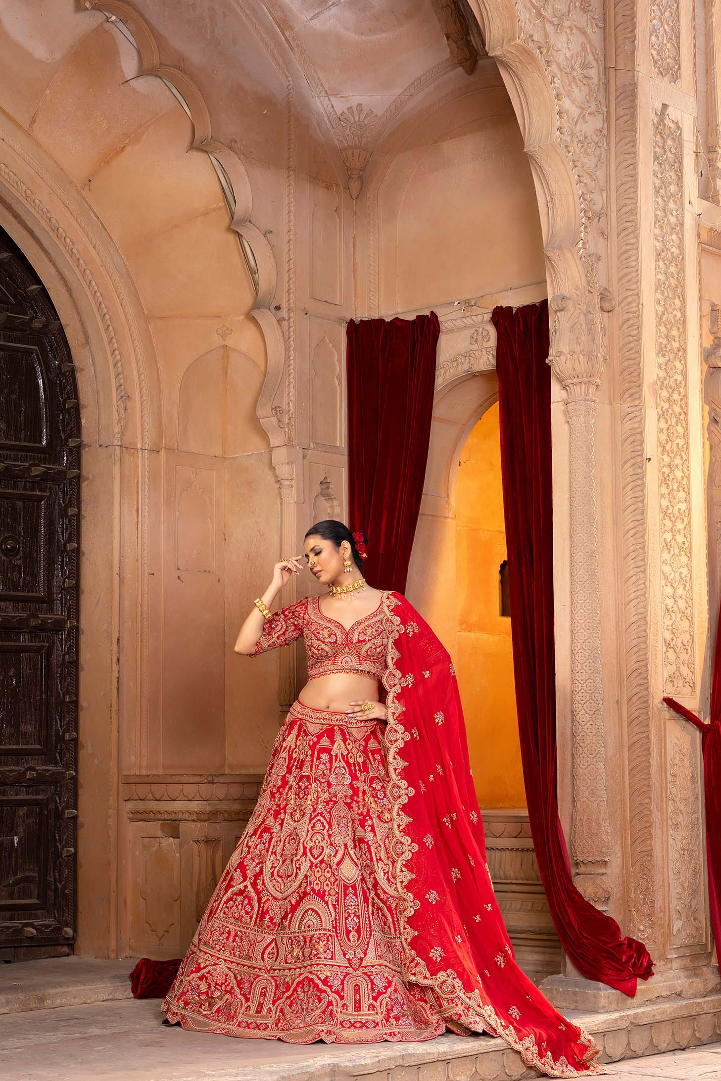 Ruby Opulence Royale Bridal Lehenga