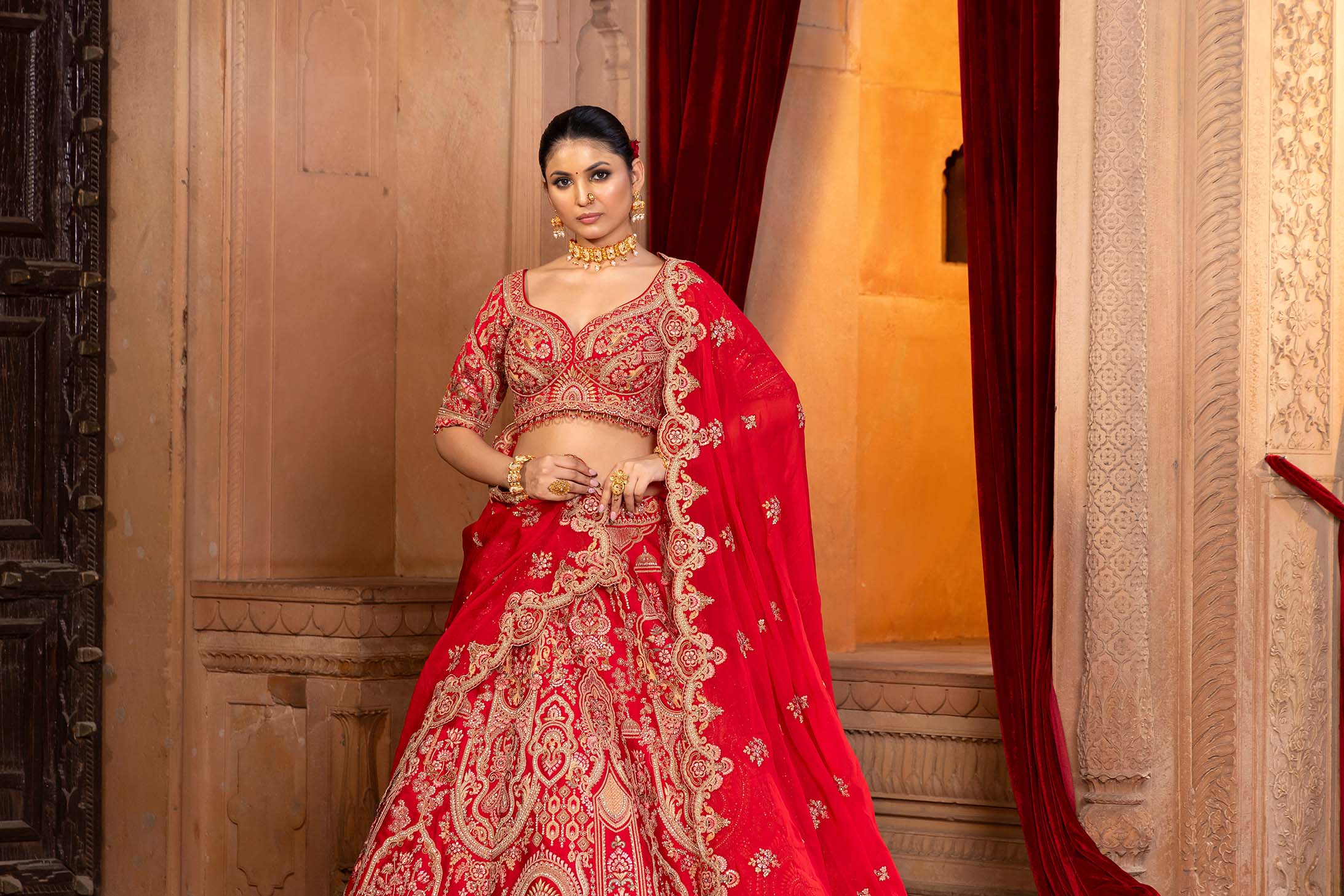 Ruby Opulence Royale Bridal Lehenga