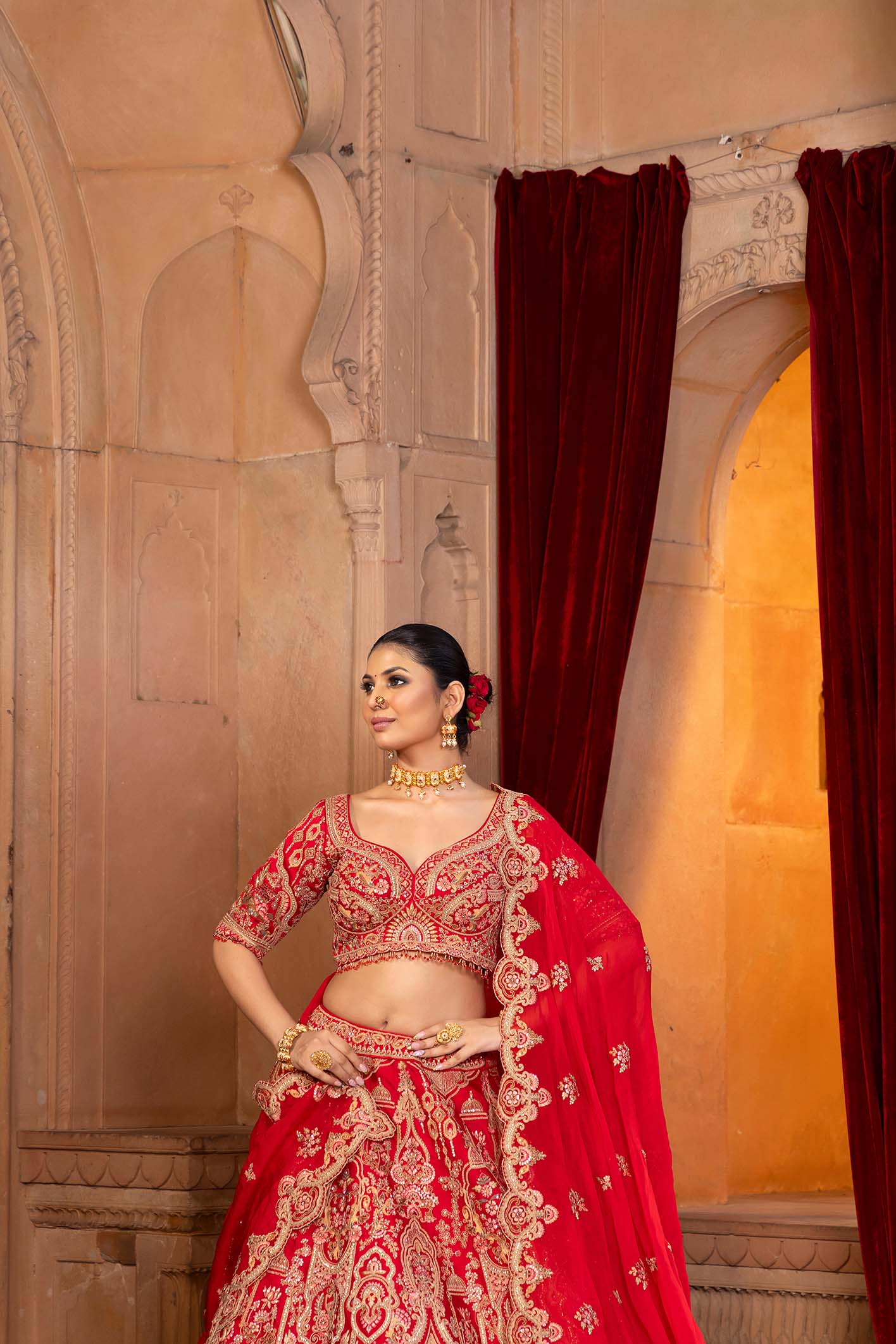 Ruby Opulence Royale Bridal Lehenga