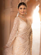 Ivory Starlight Sequin Royale Saree