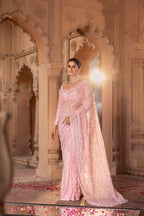 Blush Mirror Royale Hand-Embellished Saree