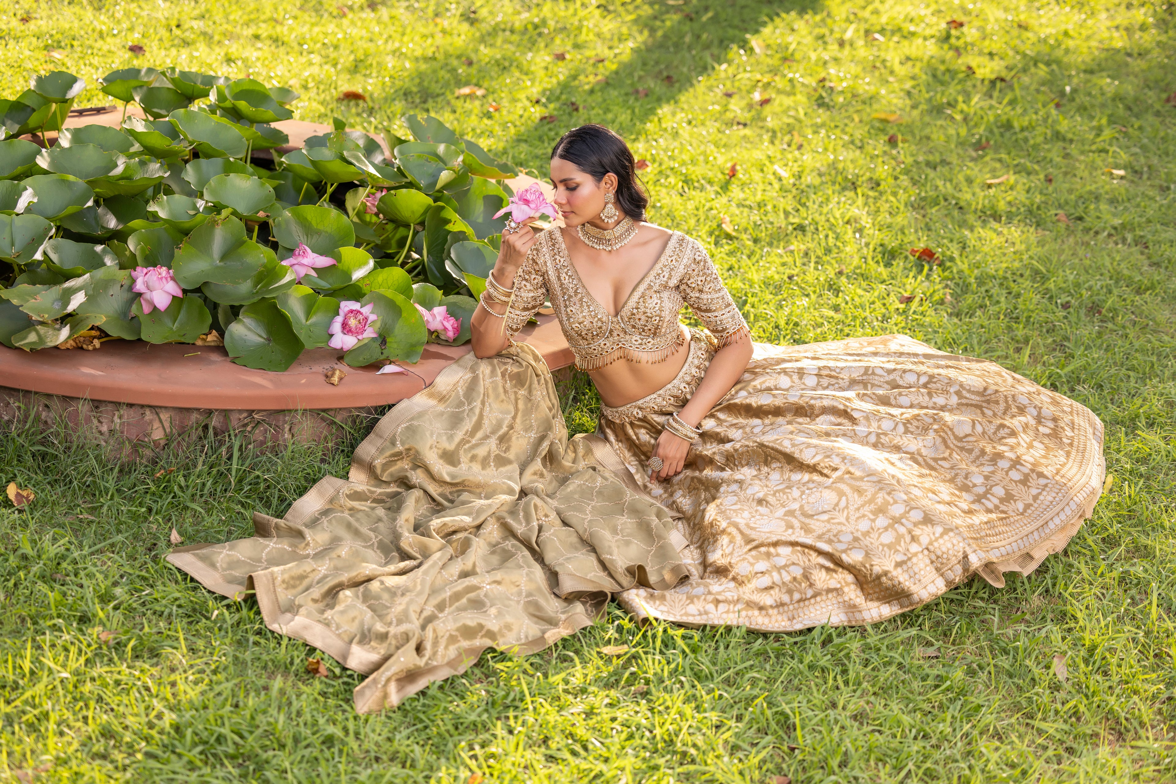Regal Sunehri Royale Banarasi Bridal Lehenga
