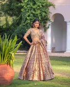 Gilded Orchid Dynasty Silk Bridal Ensemble