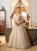 Luxury Embroidered Ivory Lehenga
