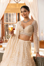 Champagne Gold Heavy Embroidered Lehenga