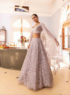 Lavender Embellished Lehenga