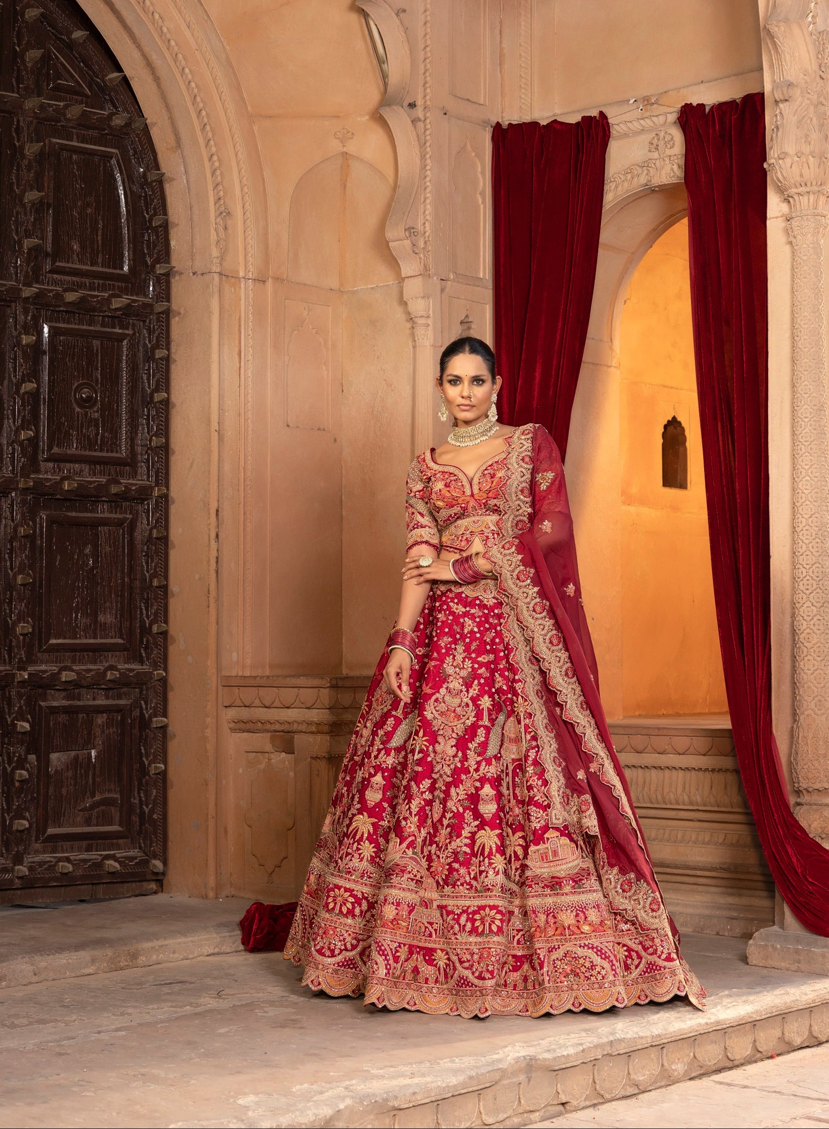 Maroon Regal Lehenga