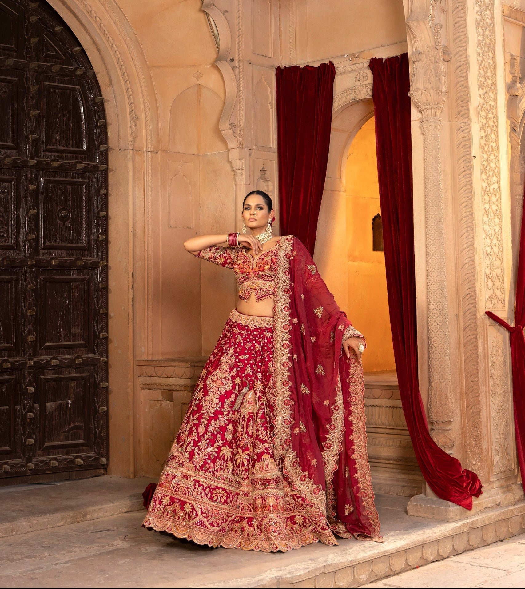 Maroon Regal Lehenga