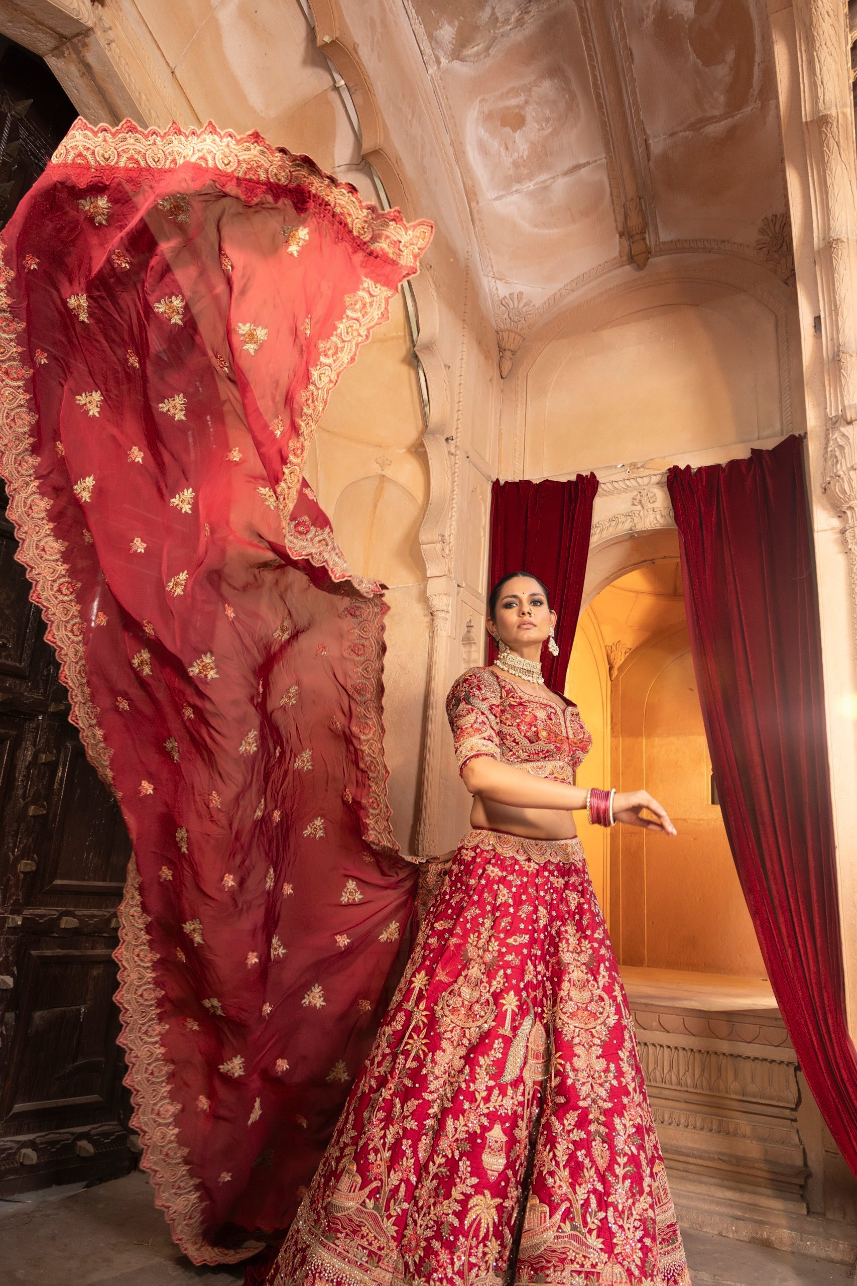 Maroon Regal Lehenga