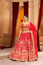 Heritage Red Bridal Lehenga