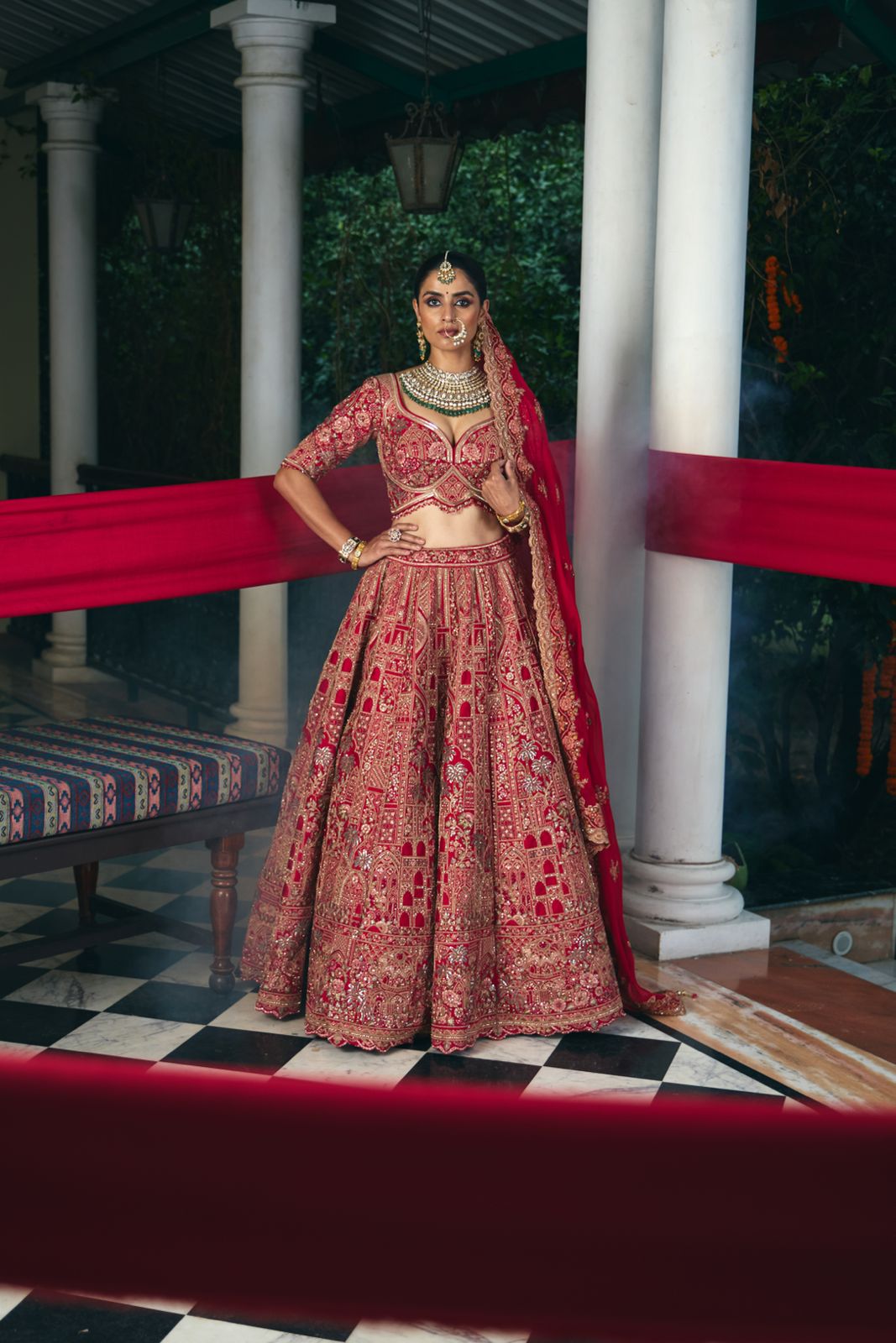 Imperial Ruby Charm Lehenga