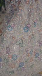 Luxury Multi-Thread Work V-Neck Bridal Lehenga
