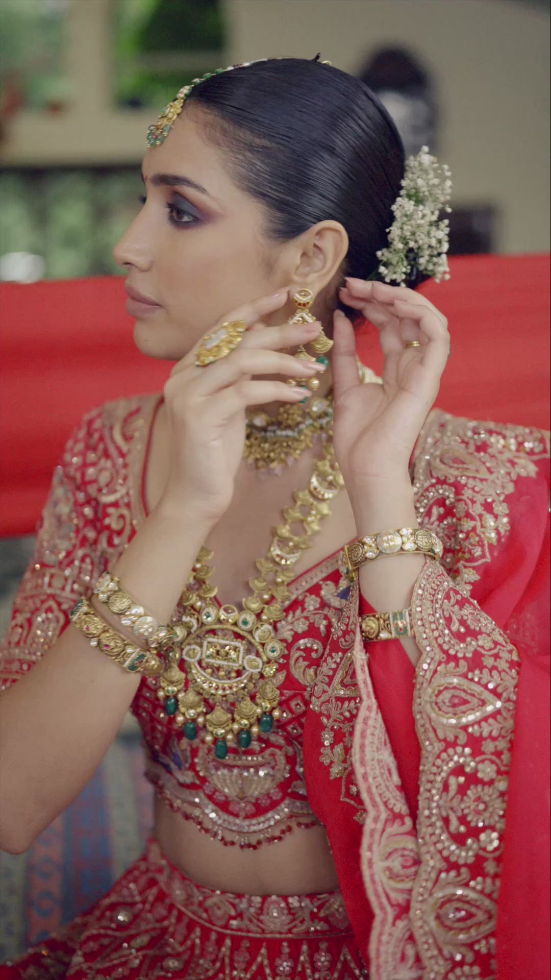 Royal Red Heritage Bridal Couture Lehenga