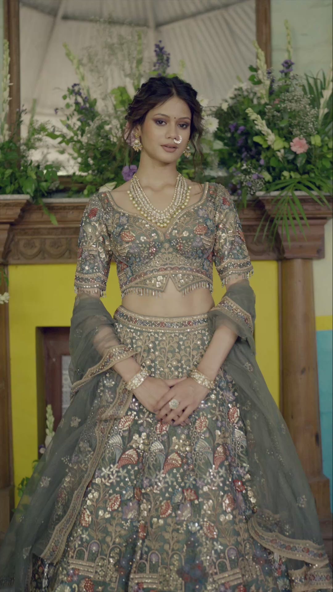 Regal Scarlet Aura Lehenga