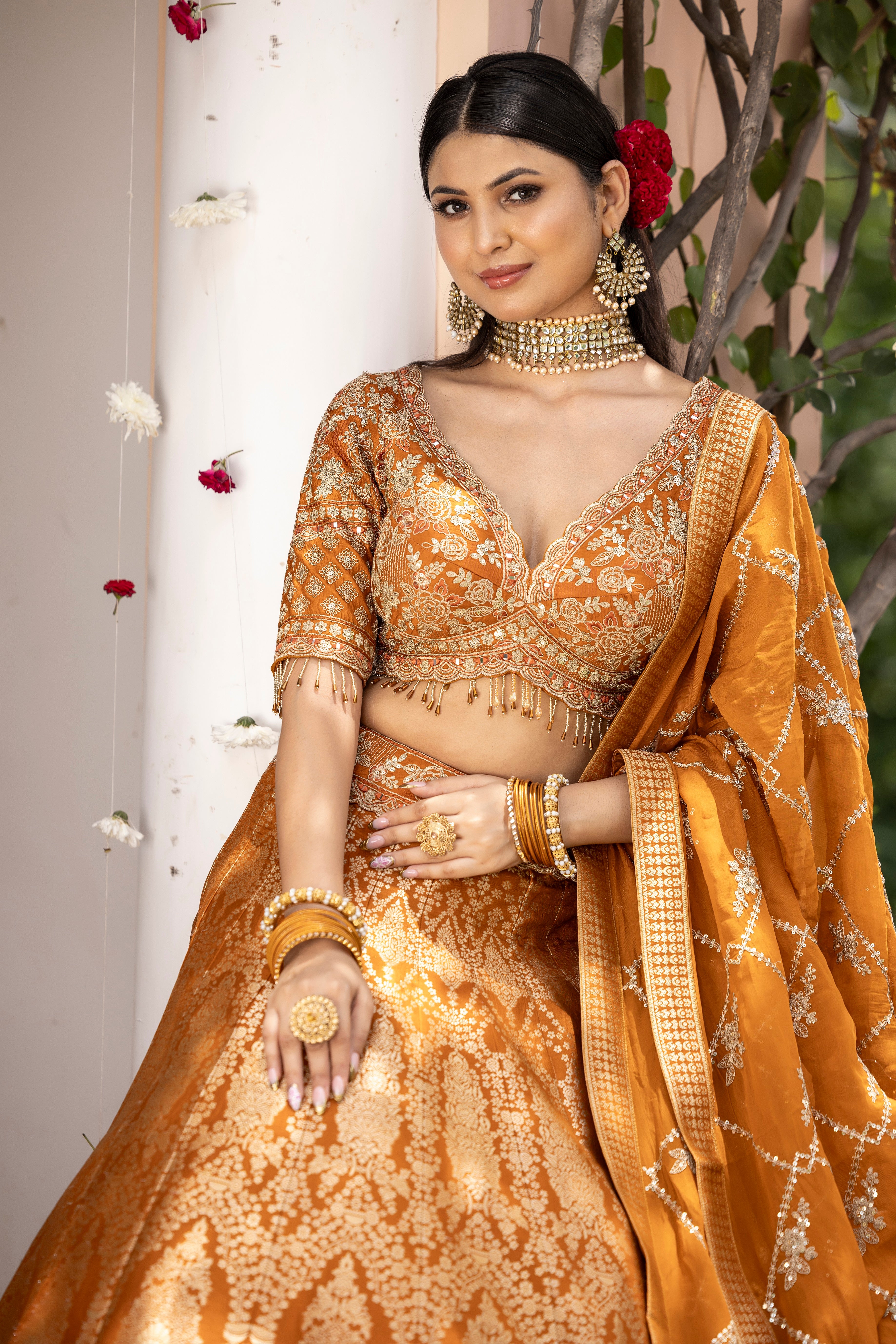 Amber Royale Banarasi Weave Bridal Lehenga