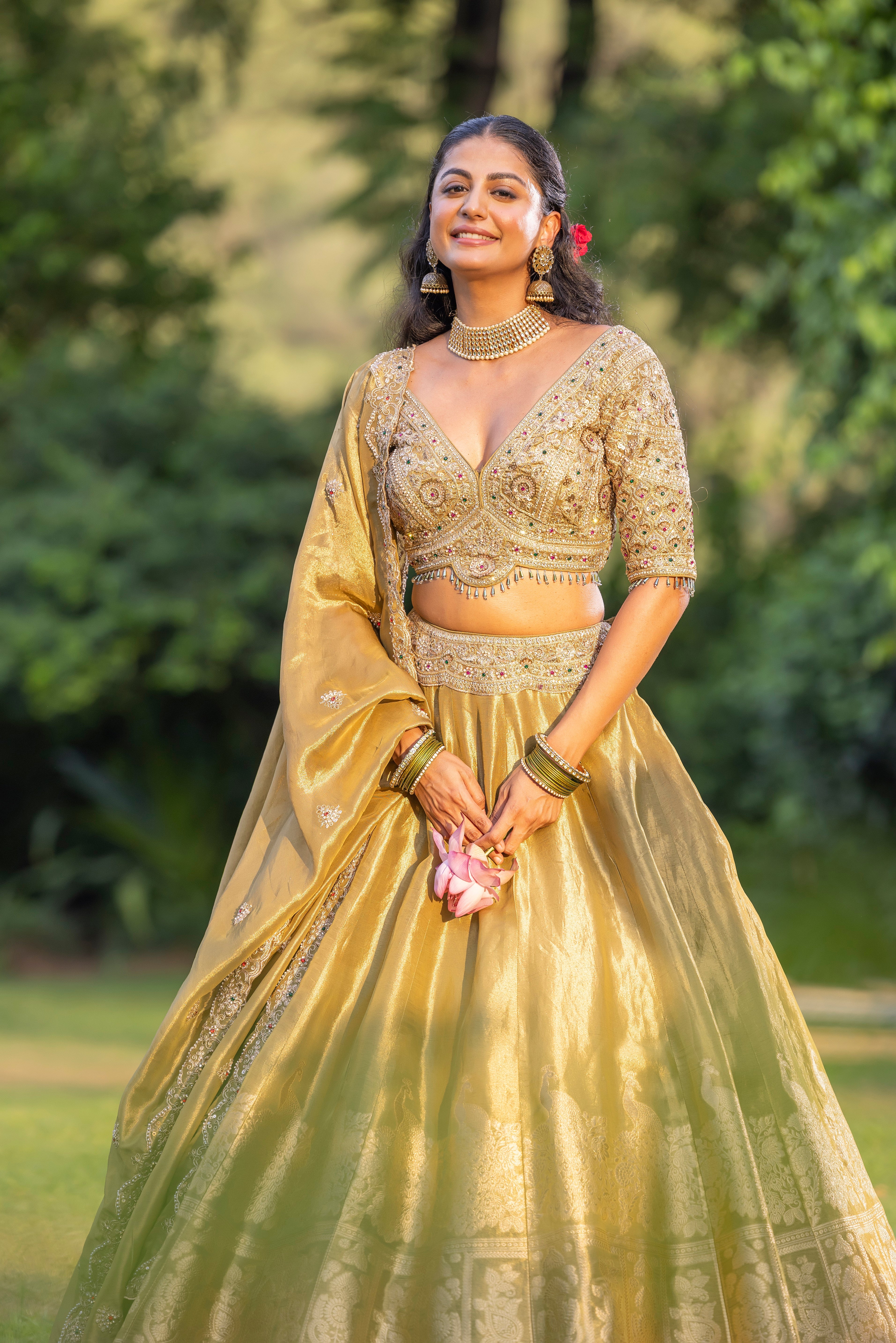 Opulent Sunlit Sovereign Couture Lehenga